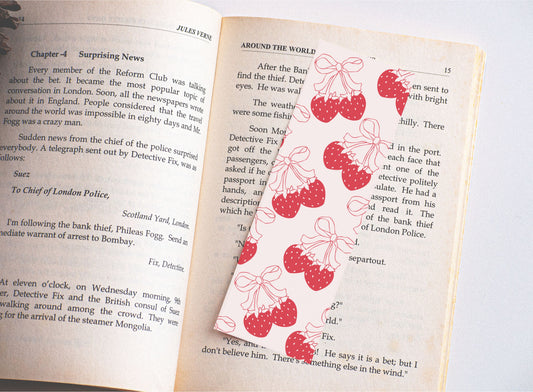 Strawberry Bows Bookmark