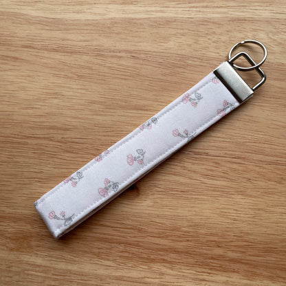 Pink Carnation Key Wristlet