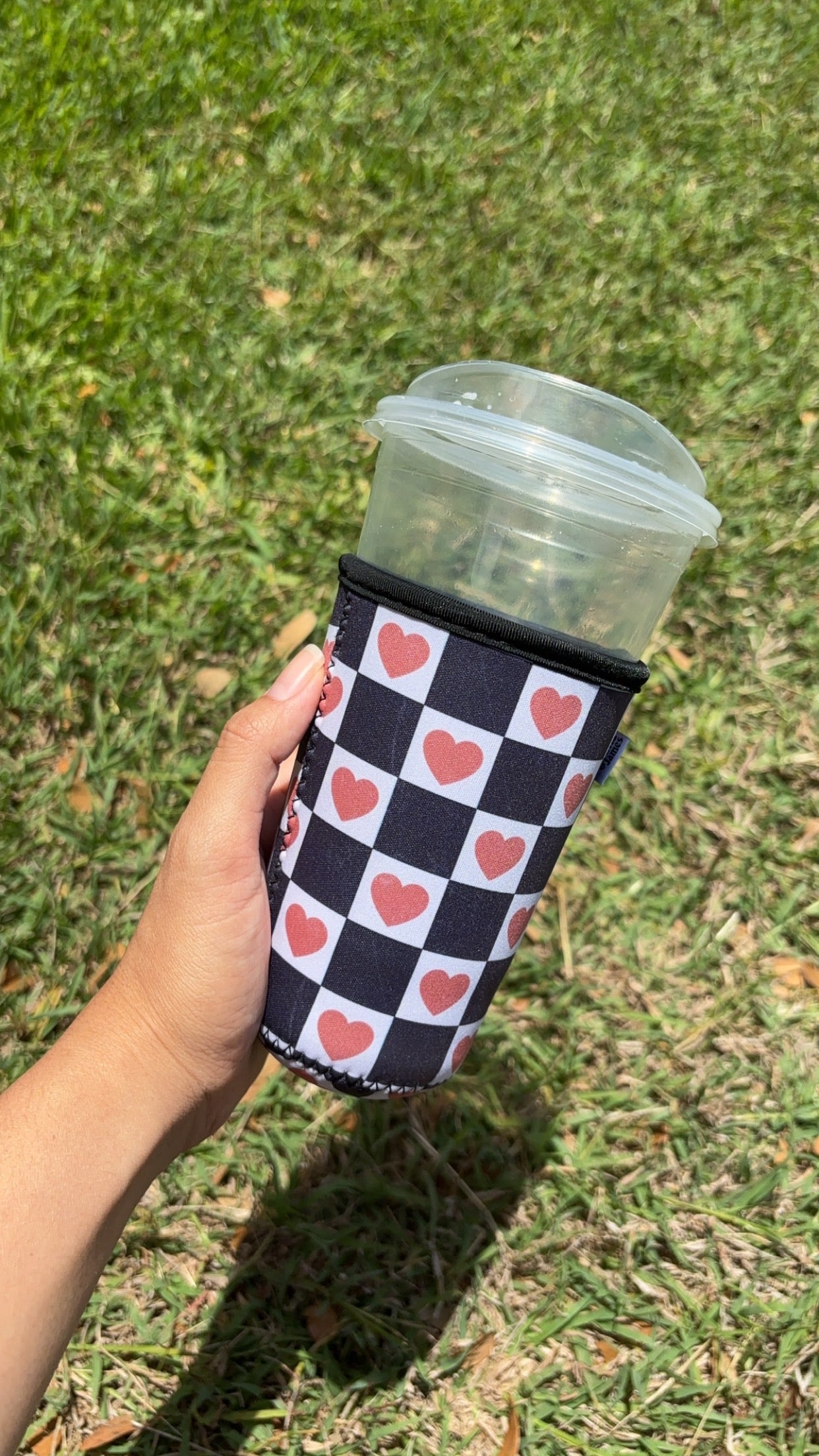 Valentine Checkerboard Drink Sleeve