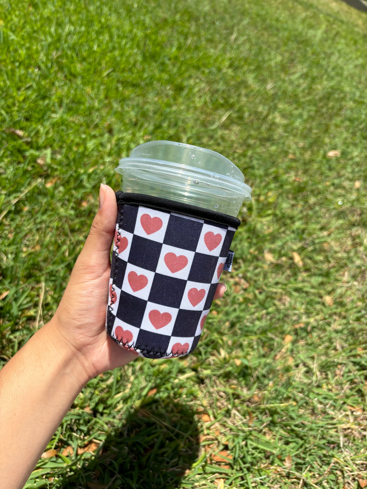 Valentine Checkerboard Drink Sleeve