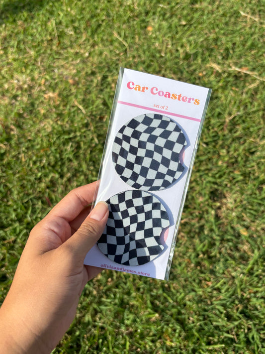 Wavy Black Checkerboard