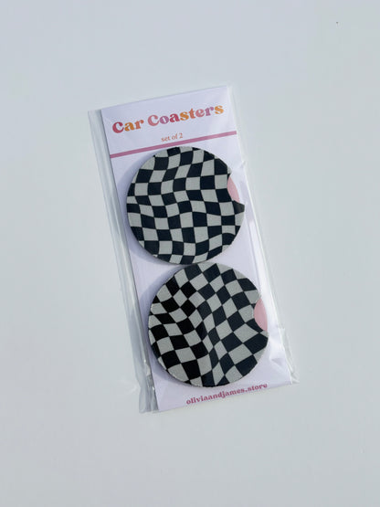 Wavy Black Checkerboard