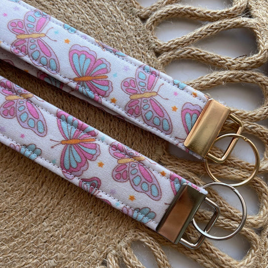 Summertime Butterflies Key Wristlet