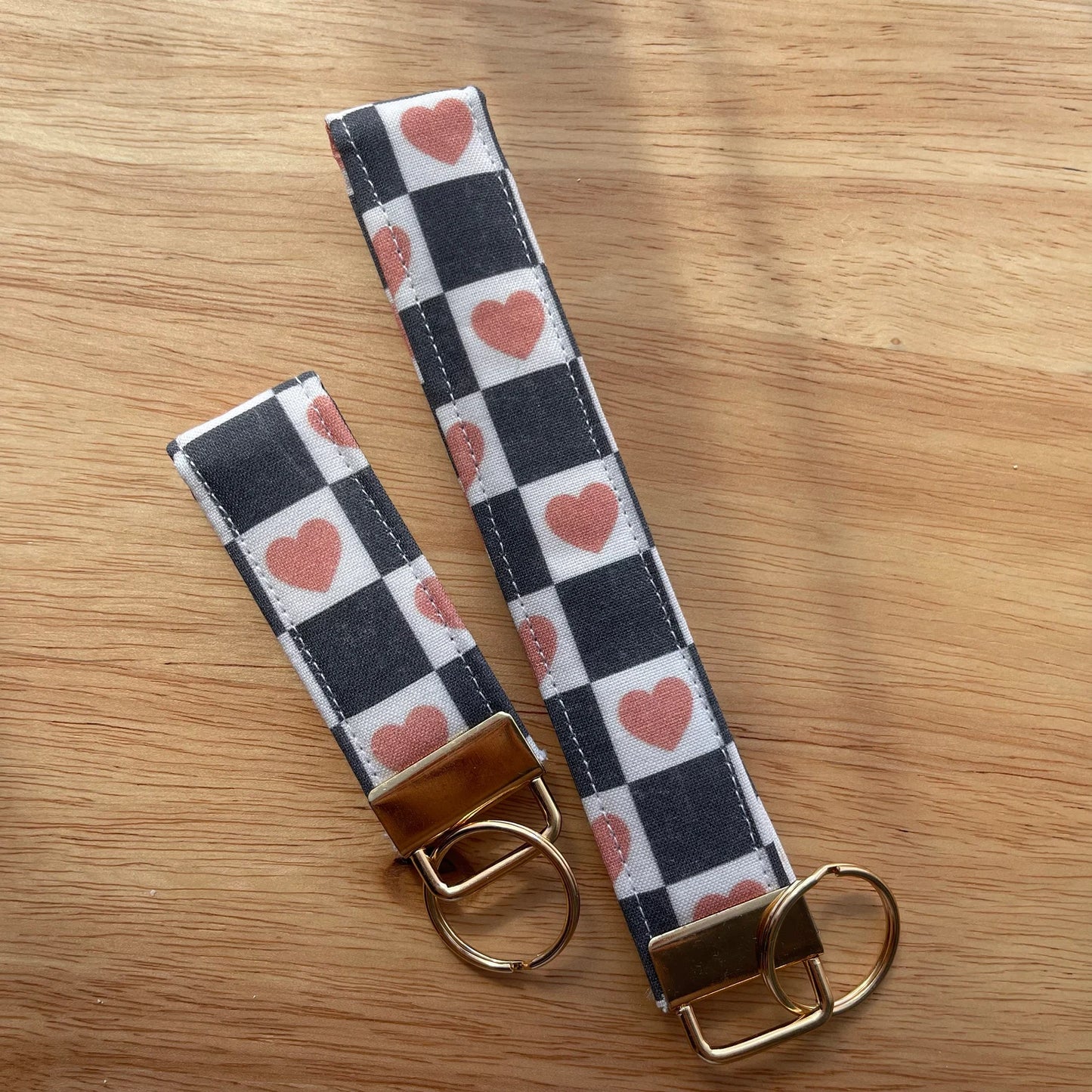 Valentine Checkerboard Key Wristlet